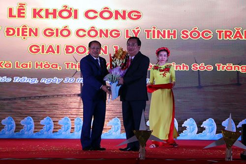 Khởi công xây dựng Nhà máy điện gió đầu tiên tại Sóc Trăng