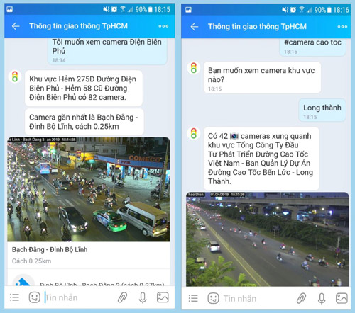 nhắn tin giao thông
