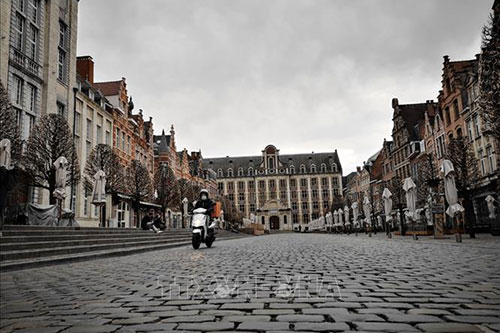 Quảng trường trung tâm thành phố Louvain, Vương quốc Bỉ.