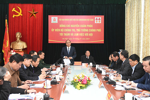 Thủ tướng làm việc với Hội Nạn nhân chất độc da cam/dioxin Việt Nam.