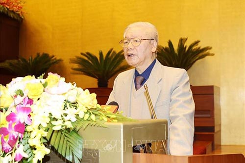 Tổng Bí thư, Chủ tịch nước Nguyễn Phú Trọng phát biểu chỉ đạo Hội nghị.