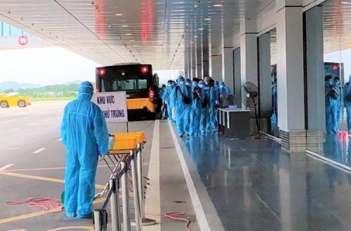 Sân bay Vân Đồn khoanh vùng, truy vết, ngăn lây nhiễm Covid-19