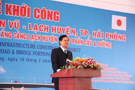 Khởi công xây dựng Dự án đường ôtô Tân Vũ-Lạch Huyện