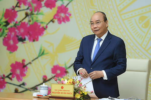 Thủ tướng Nguyễn Xuân Phúc phát biểu tại cuộc họp triển khai nhiệm vụ