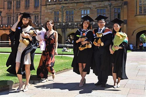 Sinh viên nước ngoài tại trường đại học Sydney, Australia.