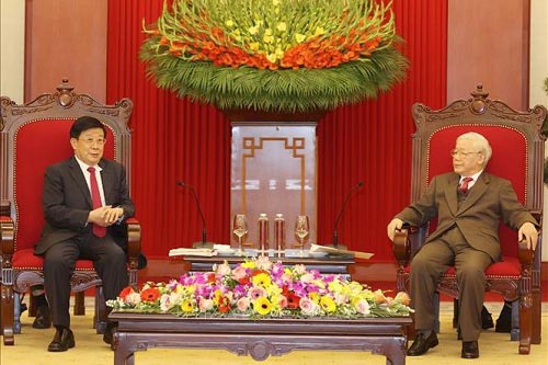 Tổng Bí thư, Chủ tịch nước Nguyễn Phú Trọng và đồng chí Triệu Khắc Chí
