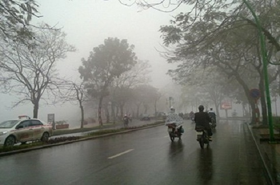 Mưa bụi còn hoành hành ở Đông Bắc Bộ
