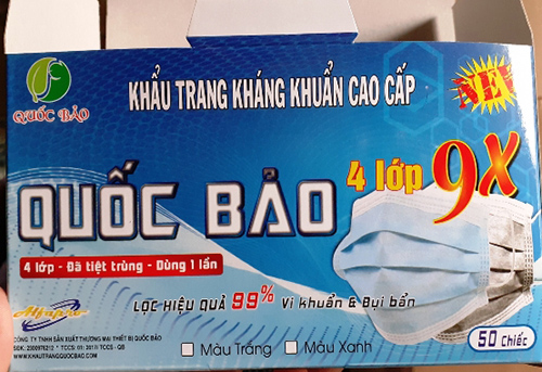 Ban 389 quốc gia yêu cầu làm rõ vi phạm của Công ty sản xuất khẩu trang Quốc Bảo