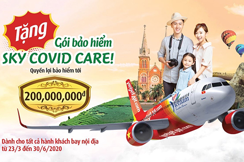 Vietjet tặng gói bảo hiểm Covid