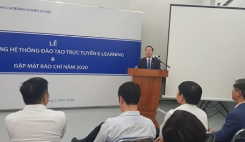 Trường Cao đẳng Cơ điện Hà Nội khai trương hệ thống đào tạo trực tuyến E