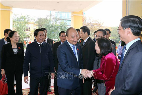 Thủ tướng Nguyễn Xuân Phúc và đoàn đại biểu Quốc hội Thành phố Hải Phòng tiếp xúc cử tri