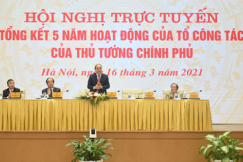 Thủ tướng chủ trì Hội nghị trực tuyến tổng kết 5 năm Tổ công tác