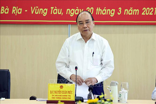 Thủ tướng Nguyễn Xuân Phúc phát biểu tại buổi làm việc với lãnh đạo tỉnh