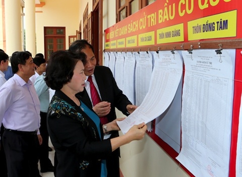 Kiểm tra công tác bầu cử tại một số địa phương