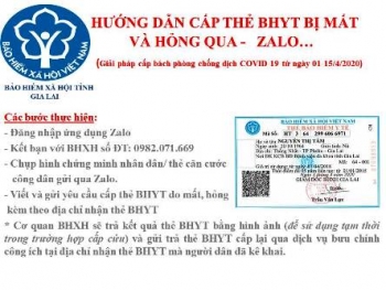 Thực hiện cấp thẻ BHYT qua Zalo trong thời gian cách ly xã hội
