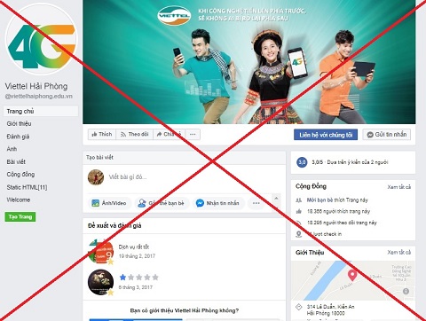 Gỡ bỏ 186 trang mạo danh Viettel trên Facebook