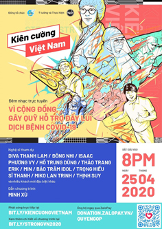 Tổ chức liveshow âm nhạc trực tuyến “Kiên cường Việt Nam