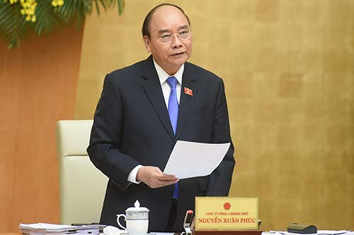 Thủ tướng phát biểu tại Phiên họp Chính phủ thường kỳ tháng 3/2021.