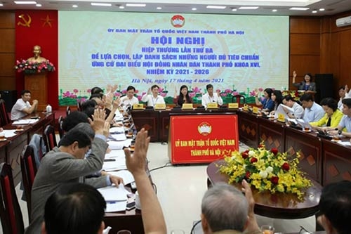 chot danh sach 160 nguoi ung cu dai bieu hdnd tp ha noi khoa xvi