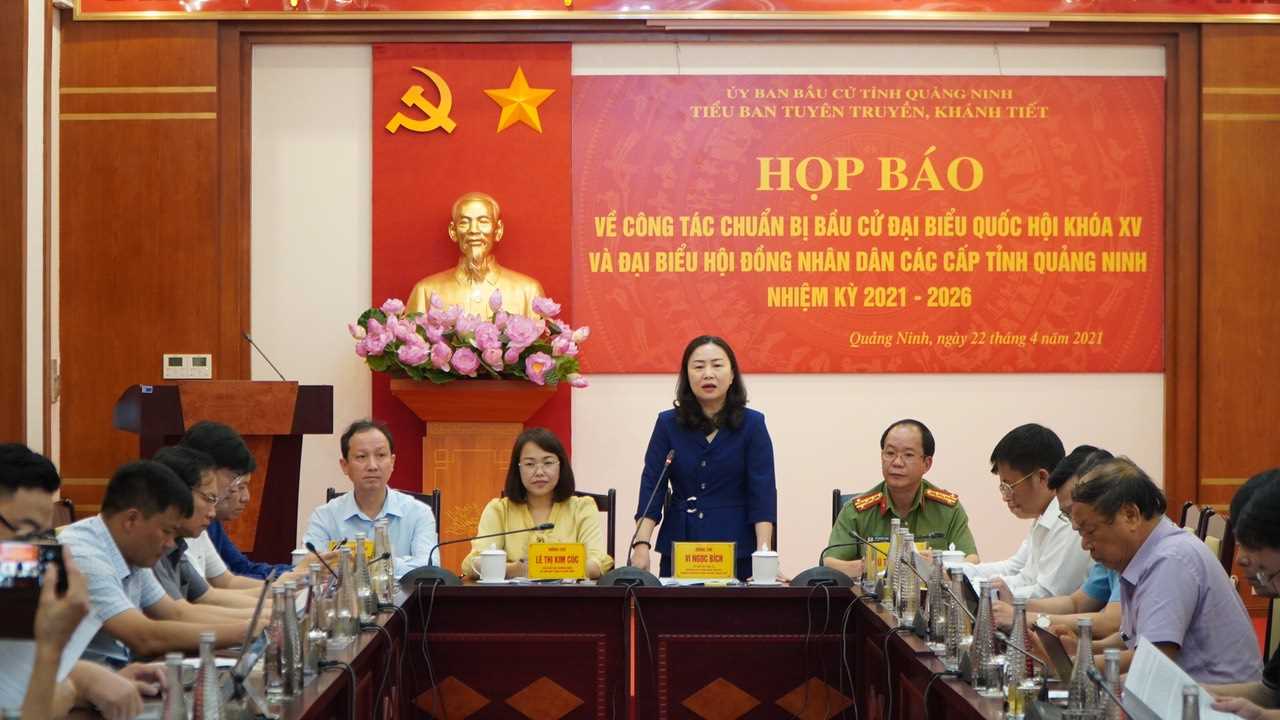 Quảng Ninh: Họp báo về công tác chuẩn bị bầu cử
