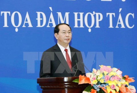 Chủ tịch nước Trần Đại Quang phát biểu tại buổi tọa đàm