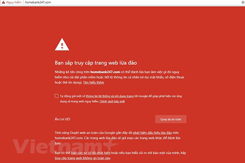 Công bố các địa chỉ giả mạo, đánh cắp thông tin tài khoản ngân hàng