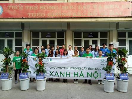 Đoàn Thanh niên Học viện Tài chính với chương trình “Không gian xanh 2018”