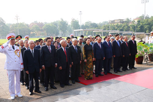 Lãnh đạo Đảng, Nhà nước viếng Chủ tịch Hồ Chí Minh