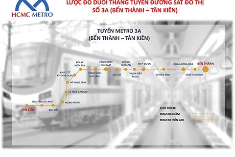 TP. Hồ Chí Minh đề xuất đầu tư xây dựng tuyến đường sắt đô thị Bến Thành - Tân Kiên