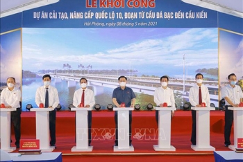 Chủ tịch Quốc hội dự Lễ khởi công Dự án cải tạo, nâng cấp Quốc lộ 10