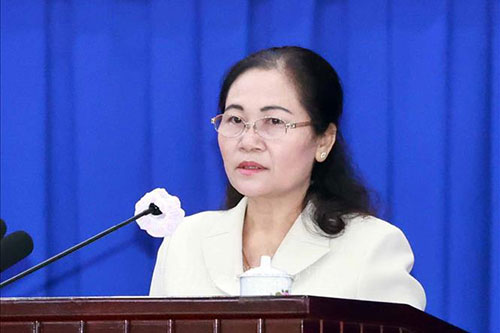 Bà Nguyễn Thị Lệ, Phó Bí thư Thành ủy, Bí thư Đảng đoàn, Chủ tịch HĐND TP Hồ Chí Minh