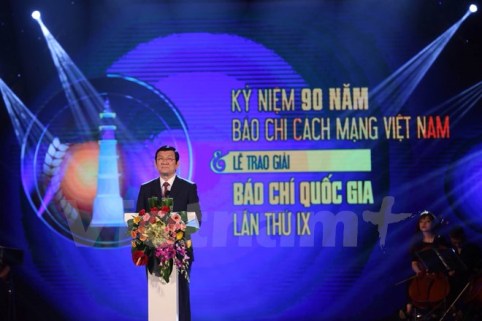 Phát biểu của Chủ tịch nước Trương Tấn Sang tại Lễ trao giải Báo chí quốc gia