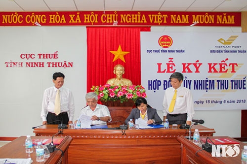 ninh thuan cuc thue va buu dien ky hop dong uy nhiem thu thue