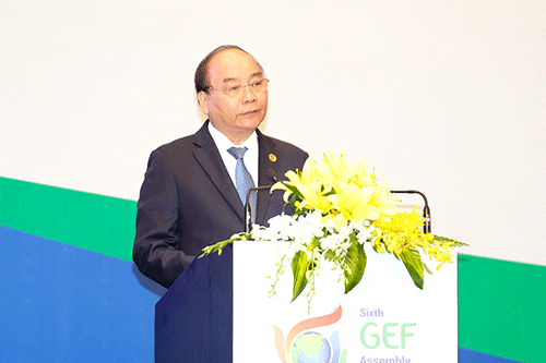 Thủ tướng Nguyễn Xuân Phúc phát biểu tại phiên khai mạc Kỳ họp lần thứ 6