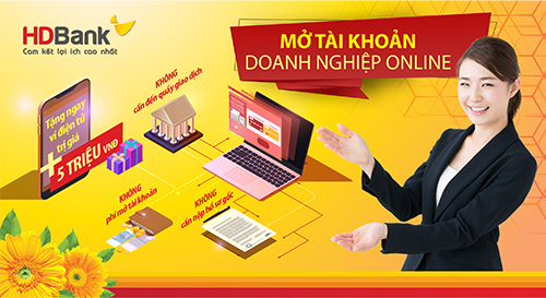 HDBank tiên phong triển khai mở tài khoản doanh nghiệp online