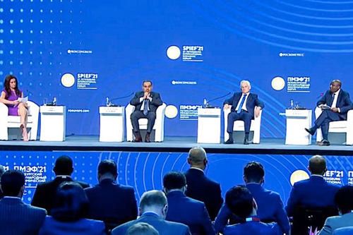Một phiên thảo luận trong khuôn khổ Diễn đàn Kinh tế quốc tế St. Petersburg lần thứ 24.