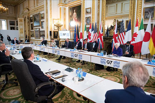 Toàn cảnh Hội nghị Bộ trưởng Tài chính G7 tại London, Anh, ngày 4/6/2021.