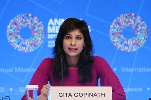 Bà Gita Gopinath, nhà kinh tế trưởng tại Quỹ Tiền tệ quốc tế