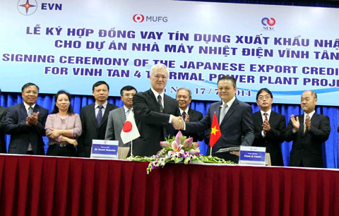 ký hợp đồng tín dụng cho nhiệt điện vĩnh tân 4