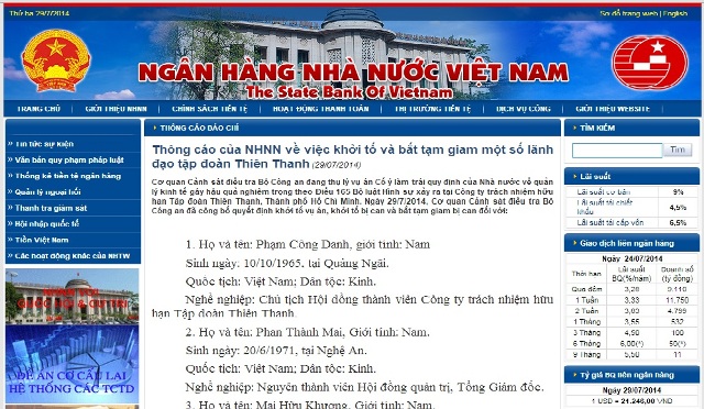 Bắt tạm giam ông Phạm Công Danh, Chủ tịch Tập đoàn Thiên Thanh