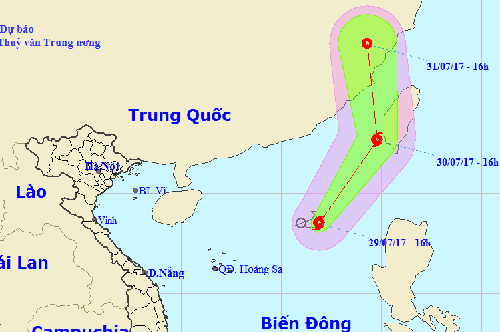 Bão số 5 mạnh tới cấp 8