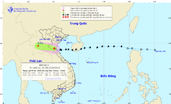 Bão số 3 suy yếu thành áp thấp nhiệt đới, Bắc Bộ và Trung Bộ mưa lớn