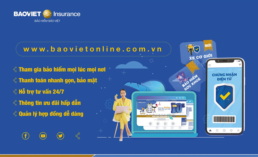 Khách hàng của Bảo hiểm Bảo Việt dễ dàng đặt mua bảo hiểm, quản lý quyền lợi hợp đồng bảo hiểm