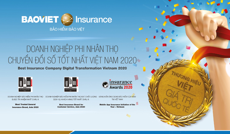 Bảo hiểm Bảo Việt - “Doanh nghiệp phi nhân thọ chuyển đổi số tốt nhất Việt Nam 2020”.