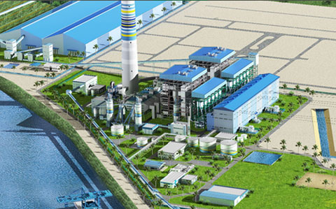 Toàn cảnh nhà máy nhiệt điện Mông Dương II