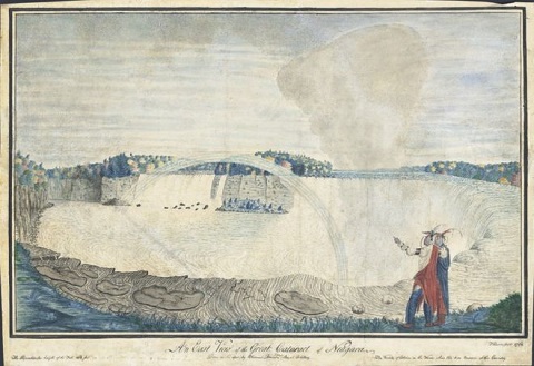 Bức họa đầu tiên về Thác nước Niagara nổi tiếng - Ảnh: bbc.com