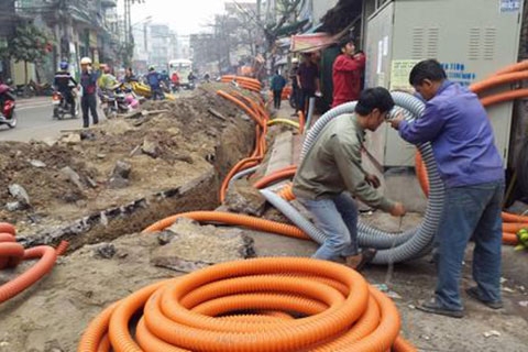 Trung tâm Hà Nội hạ ngầm 100% mạng cáp viễn thông