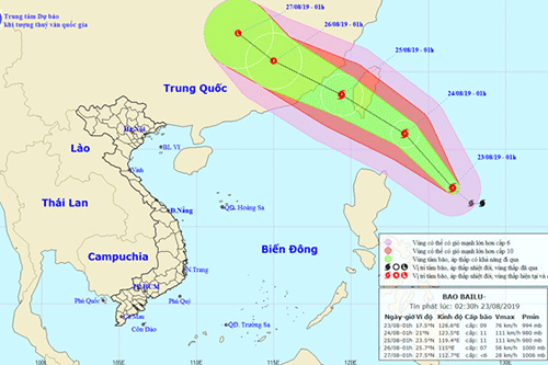 Bão Bailu gần biển Đông, Bắc Trung Bộ có mưa rất to và dông