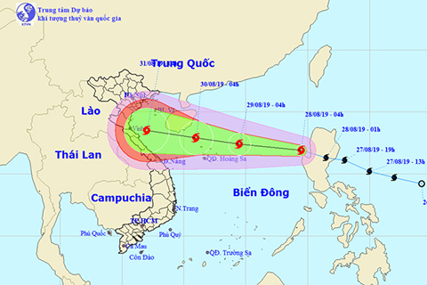 Bão Podul gây mưa lớn, gió giật cấp 10 trên vùng biển phía Bắc Biển Đông