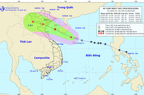 Thời tiết ngày 1/8: Áp thấp nhiệt đới có khả năng mạnh lên thành bão